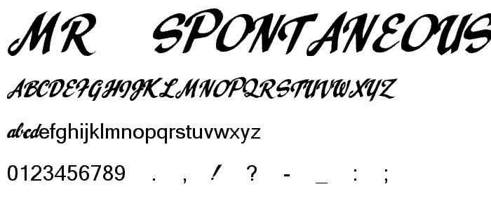 Mr_ Spontaneous font